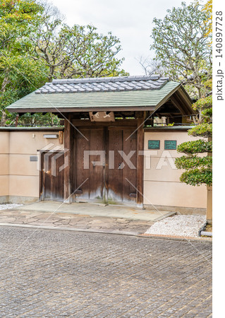堺市茶室 黄梅庵(江戸時代 奈良橿原市に建てた茶室)小田原の茶人から寄贈 堺の大仙公園に移築 堺市茶室 黄梅庵(江戸時代 奈良橿原市に建てた茶室)小田原の茶人から寄贈 堺の大仙公園に移築 140897728