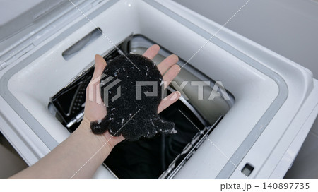 Laundry Pet Hair Remover Ball in Washing Machine Drum 140897735