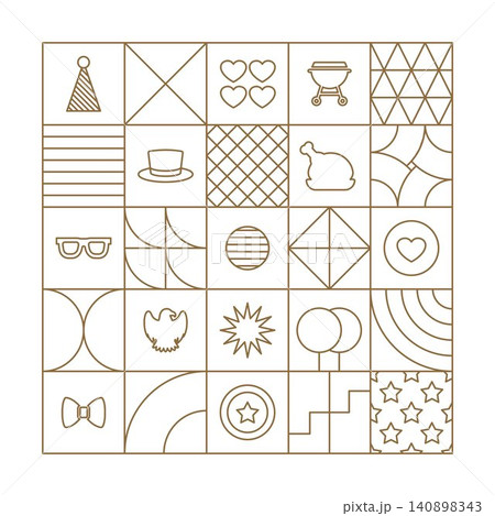 Happy independence day USA geometric shapes 140898343