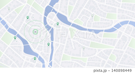 Interactive Parking Map Interface for Urban City Center 140898449