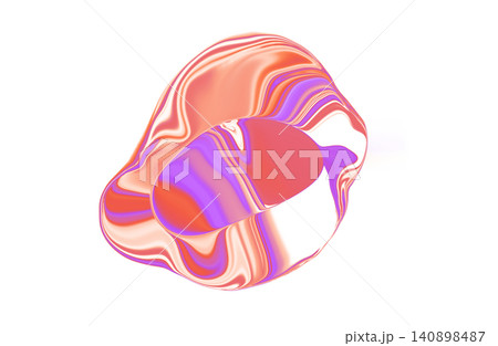 Abstract fluid organic shape with glossy liquid marble swirl texture isolated Abstract fluid organic shape with glossy liquid marble swirl texture isolated 140898487