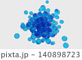 3d rendering blue spheres forming abstract geometric cluster background 140898723