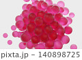 3d rendering pink and red abstract spheres connecting floating composition 140898725