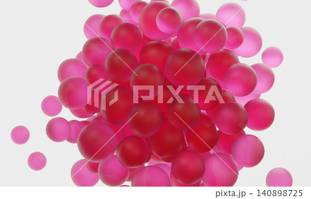 3d rendering pink and red abstract spheres connecting floating composition 3d rendering pink and red abstract spheres connecting floating composition 140898725