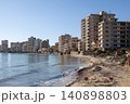 Abandoned buildings alongside the beach in Varosha 140898803