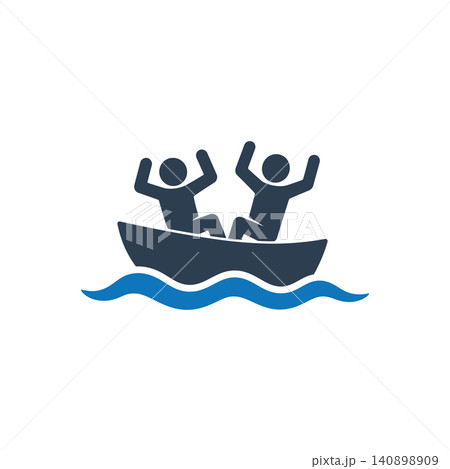 People Enjoying Boat Ride Icon 140898909