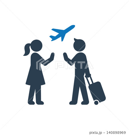 Saying Goodbye Before Travel icon Saying Goodbye Before Travel icon 140898969