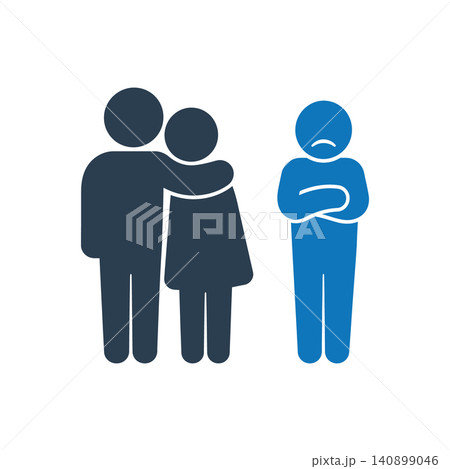 Relationship Exclusion And Loneliness Icon 140899046