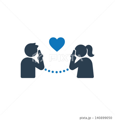 Romantic Long Distance Communication Icon 140899050