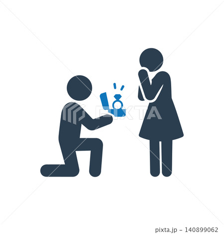 Accepting The Marriage Proposal icon Accepting The Marriage Proposal icon 140899062