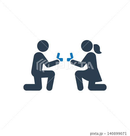 Mutual Marriage Proposal Moment icon Mutual Marriage Proposal Moment icon 140899071