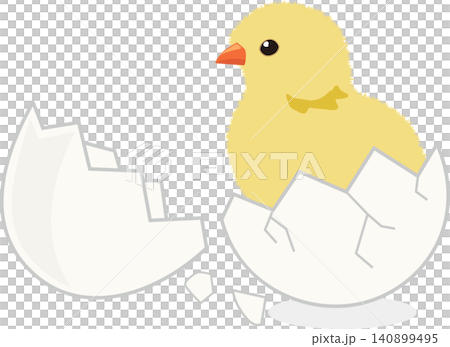 Left-facing chick with egg Left-facing chick with egg 140899495