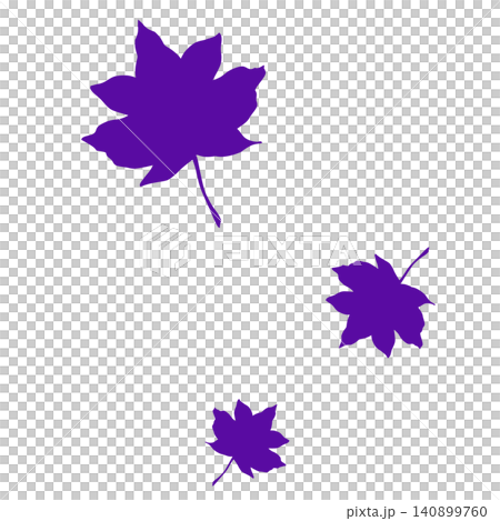 紫色の舞い落ちる紅葉のイラスト 140899760