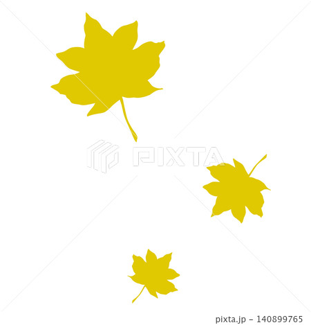 黄色の舞い落ちる紅葉のイラスト 黄色の舞い落ちる紅葉のイラスト 140899765