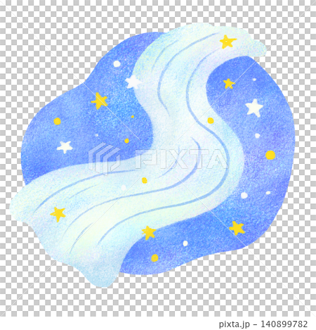 七夕(星節)銀河 - 色鉛筆風格插畫 七夕(星節)銀河 - 色鉛筆風格插畫 140899782
