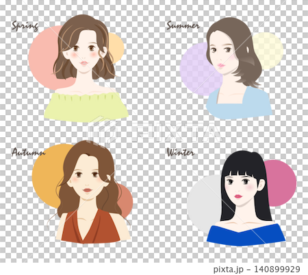 四季(暖春、涼夏、暖秋、涼冬)女士色彩套裝 四季(暖春、涼夏、暖秋、涼冬)女士色彩套裝 140899929