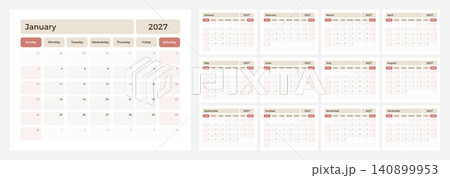 2027 Planner Templatem 2027 Planner Templatem 140899953