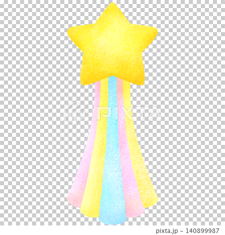 七夕 星飾り 色鉛筆風イラスト 七夕 星飾り 色鉛筆風イラスト 140899987
