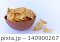 Homemade breadfruit chips, a snack made from breadfruit. 140900267