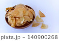Homemade breadfruit chips, a snack made from breadfruit. 140900268