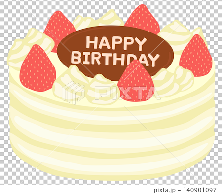 Birthday cake illustration vector material Birthday cake illustration vector material 140901097