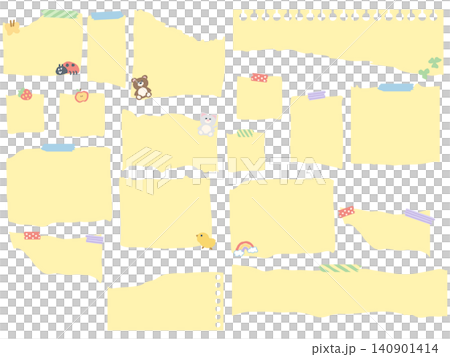 手書き風ちぎり紙フレーム枠セット 幼稚園保育園向け 140901414