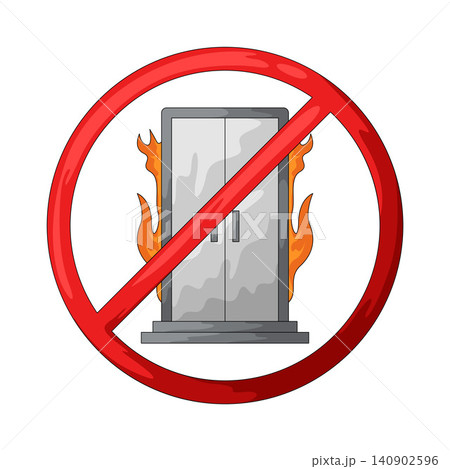 Illustration of Do Not Use Elevator 140902596