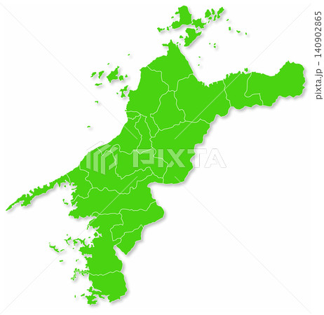 愛媛県と市町村の地図 愛媛県と市町村の地図 140902865