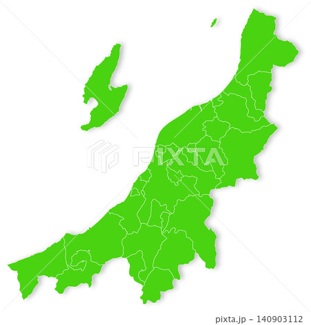 新潟県と市町村の地図 新潟県と市町村の地図 140903112