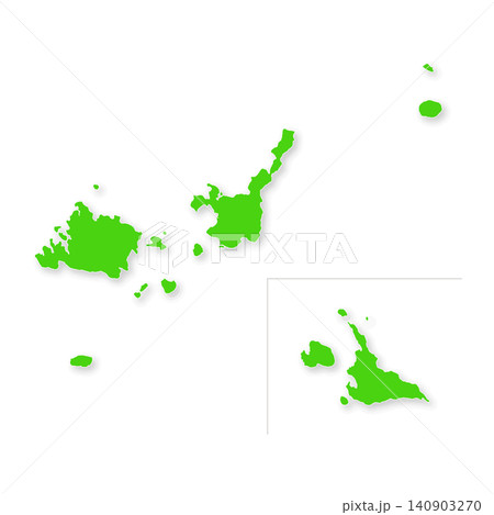 沖縄県の先島諸島地図 沖縄県の先島諸島地図 140903270