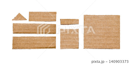 Blank brown cardboard tags and cards isolated on white 140903373