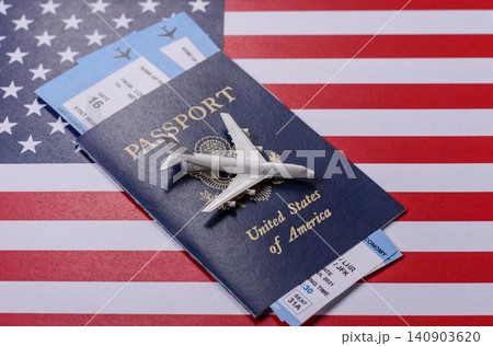 US passport for travelling, flying and doing business. USA document, id US passport for travelling, flying and doing business. USA document, id 140903620