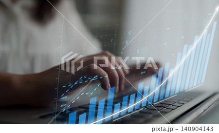 Business Growth and Technology Integration with Hands Typing on Laptop Surrounded by Digital Graphs and Data Visualization Concepts Copula Business Growth and Technology Integration with Hands Typing on Laptop Surrounded by Digital Graphs and Data Visualization Concepts Copula 140904143