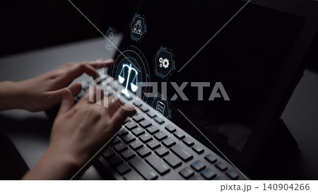 Digital law interface displaying justice scale, highlighting digital law Muxer Digital law interface displaying justice scale, highlighting digital law Muxer 140904266