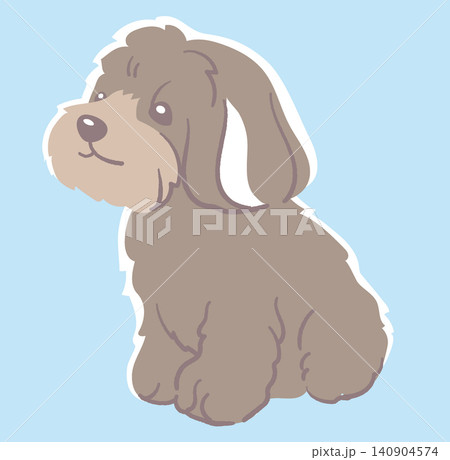 犬、トイプードルのイラスト素材。ベクターイラスト素材。 犬、トイプードルのイラスト素材。ベクターイラスト素材。 140904574