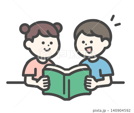 読書を楽しむ子供 読書を楽しむ子供 140904592