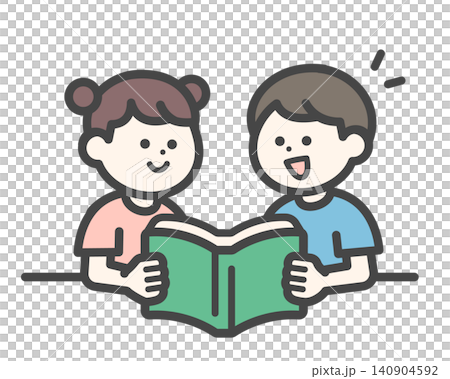 読書を楽しむ子供 読書を楽しむ子供 140904592