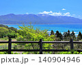 国道101号 ゆとりの駐車場から見た白神山地と日本海 140904946