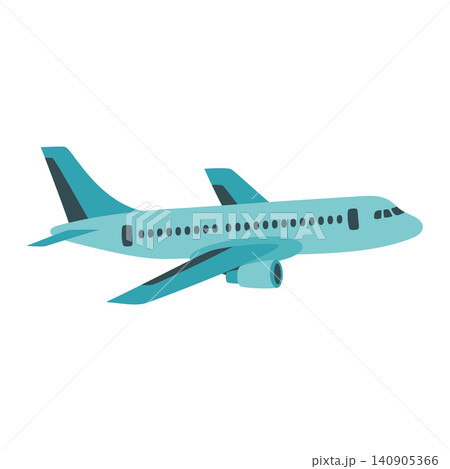 passenger plane isolated, flat vector icon passenger plane isolated, flat vector icon 140905366