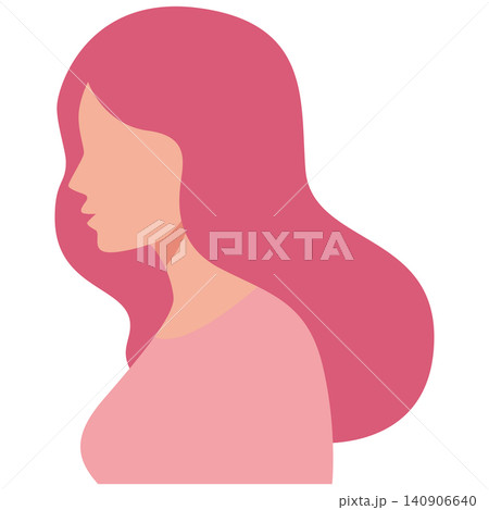 Breast Cancer Awareness Woman Profile Flat Vector Illustration Breast Cancer Awareness Woman Profile Flat Vector Illustration 140906640