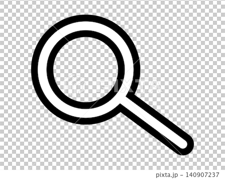 Search icon, black and white, simple, transparent. 140907237