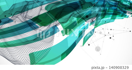 Abstract wireframe background. Modern science art elements. Vector Abstract wireframe background. Modern science art elements. Vector 140908329