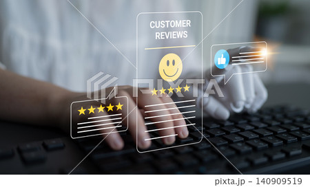 Customer Feedback and Reviews, Smiley Faces with Ratings on Computer Keyboard, Digital Interaction and Satisfaction in Modern Business Environment Cyphers. Customer Feedback and Reviews, Smiley Faces with Ratings on Computer Keyboard, Digital Interaction and Satisfaction in Modern Business Environment Cyphers. 140909519