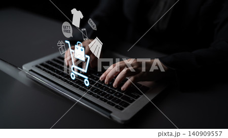 Online shopping and digital retail promotion concept Parse Online shopping and digital retail promotion concept Parse 140909557