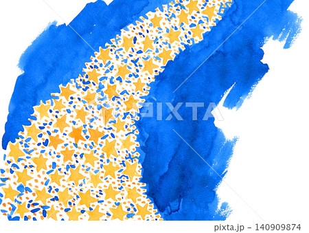 水彩で描いた天の川26701pix7 水彩で描いた天の川26701pix7 140909874