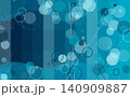 深いブルーのトーンで構成された幾何学的な抽象背景デザイン 140909887