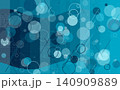 青色のグラデーションと幾何学模様が重なり合うモダンな抽象背景 140909889