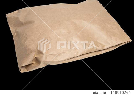 Kraft paper parcel mockup isolated on transparent background Kraft paper parcel mockup isolated on transparent background 140910264