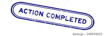 Grunge black action completed word rubber seal stamp on white background Grunge black action completed word rubber seal stamp on white background 140910632