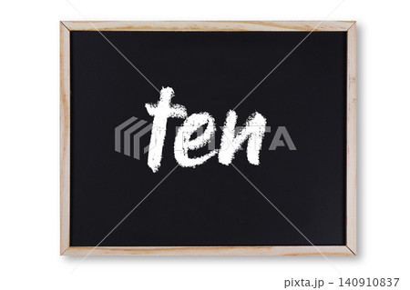 ten word in chalk on chalkboard ten word in chalk on chalkboard 140910837